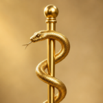 Thema Schulmedizin 3 Äskulapstab-halbiert