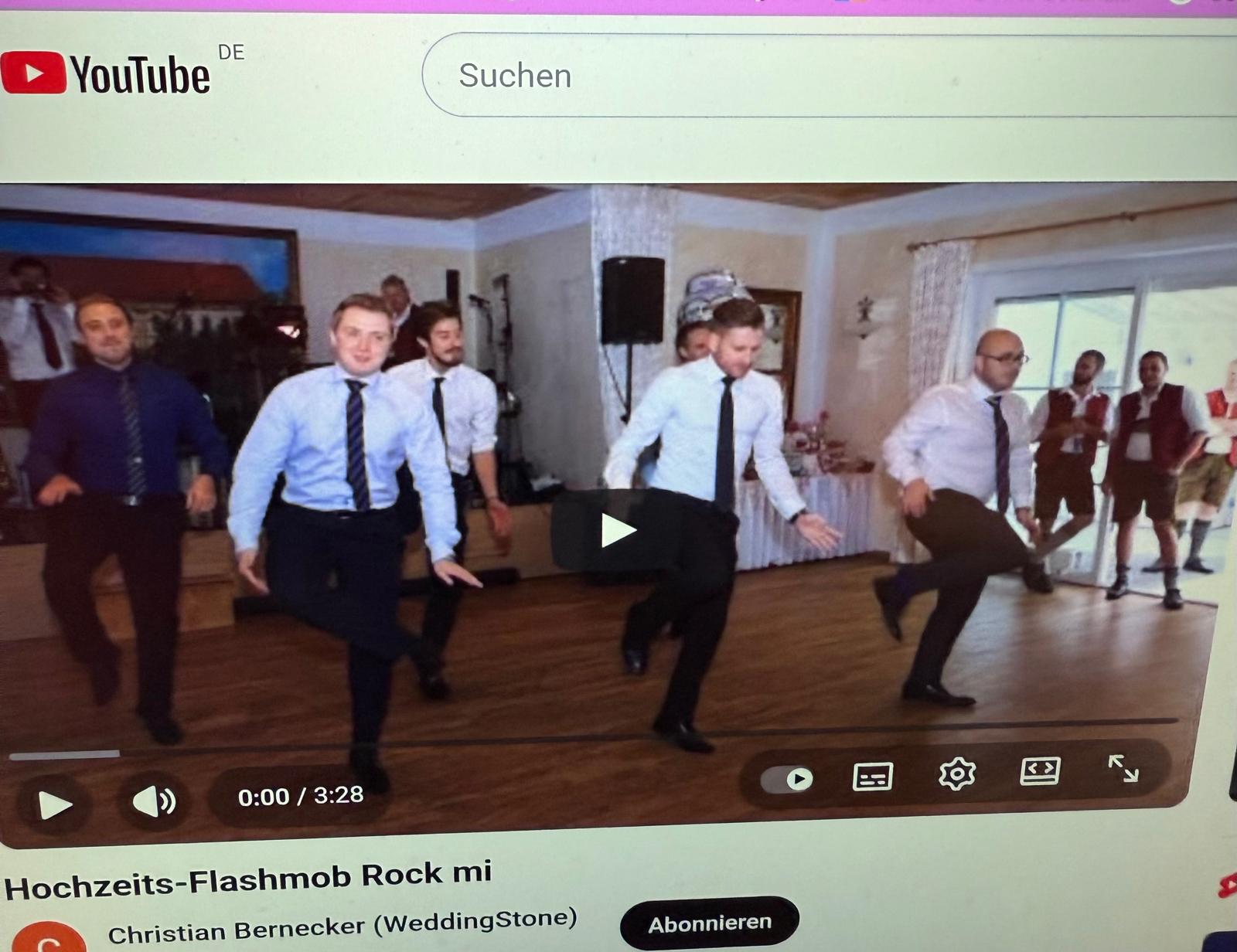 Flashmob Rock Hochzeit YouTube